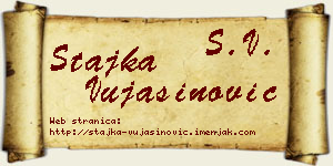 Stajka Vujasinović vizit kartica